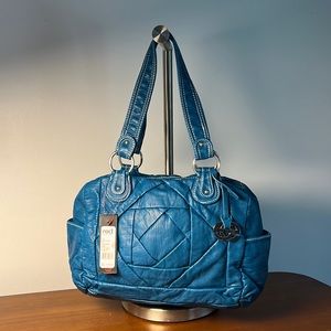 Marc Ecko faux-lizard skin handbag